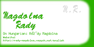 magdolna rady business card